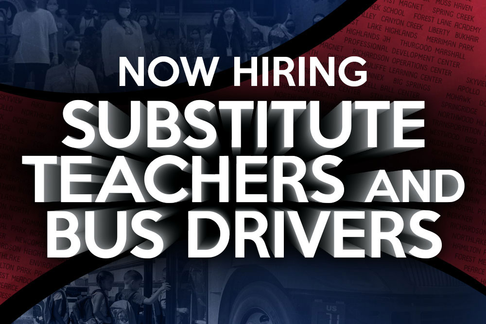 now hiring substitute teachers and bus drivers