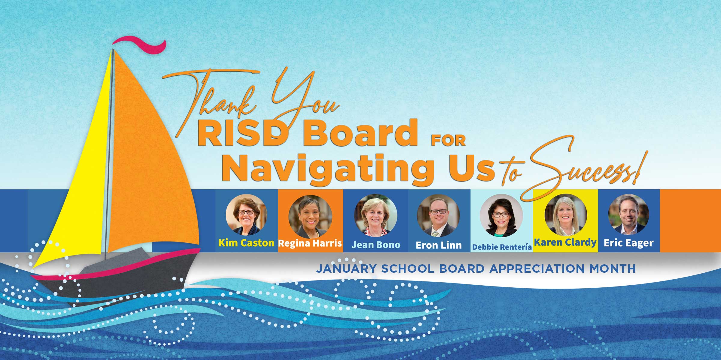 Thank you RISD board to navigating us to success, January school board appreciation month