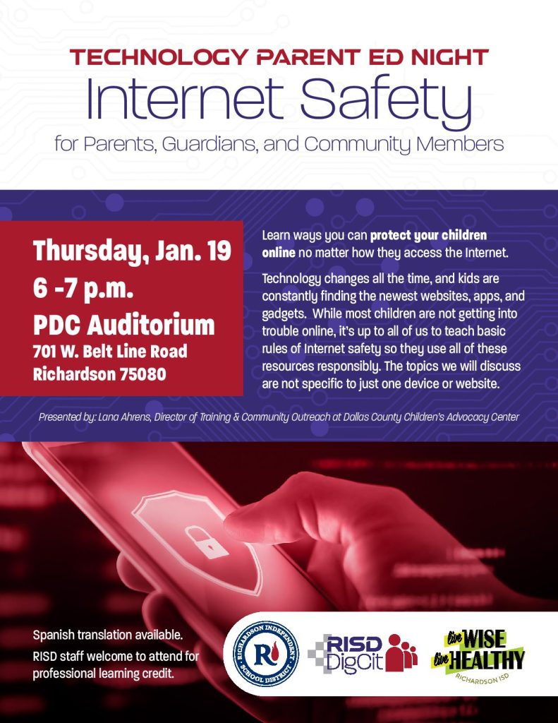 Internet Safety Seminar flyer