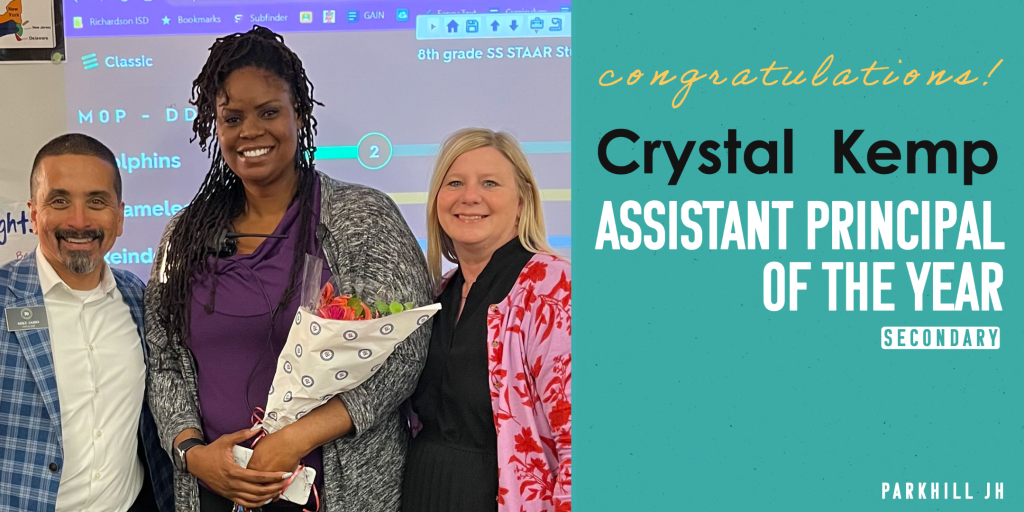 crystal kemp secondary assistant Principal of the Year