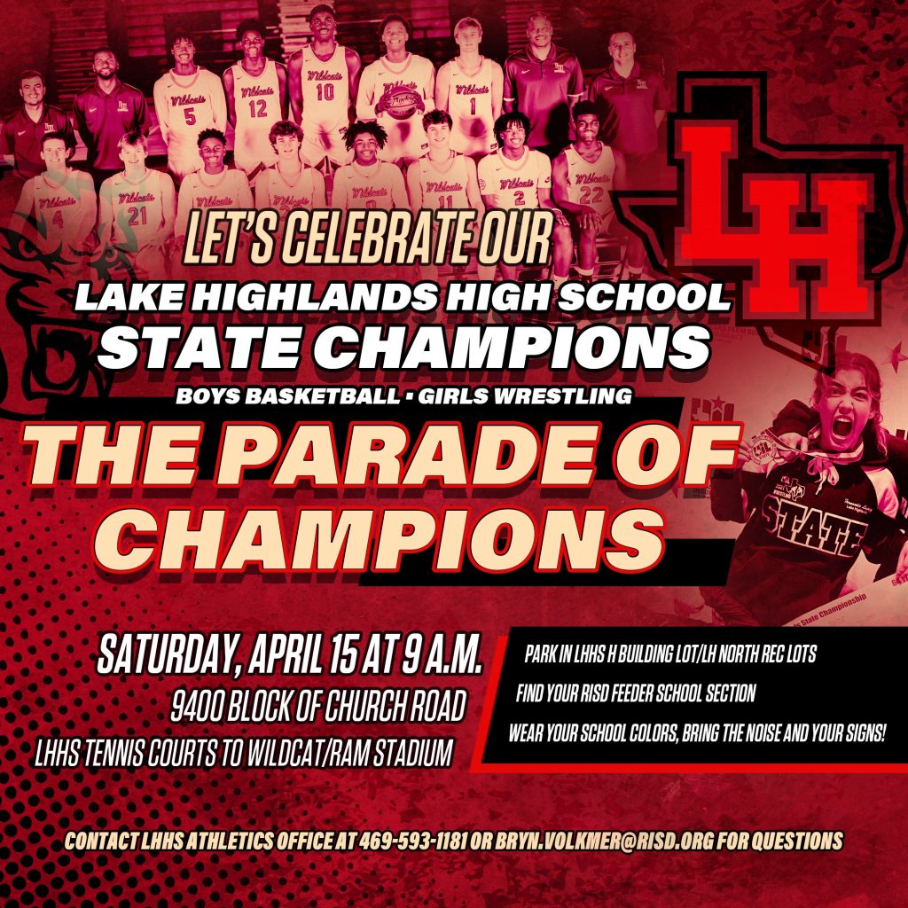 lake highlands parade of champions april 15 at 9 a.m. 