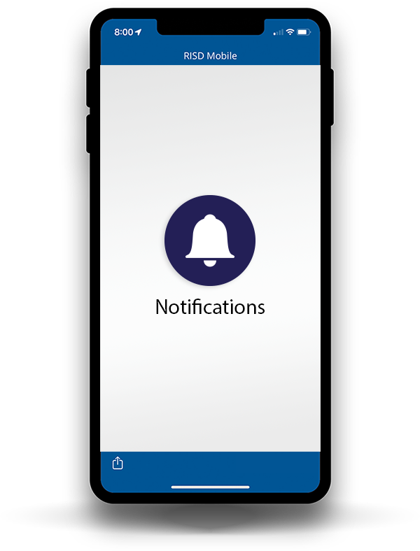 RISD mobile app notifications