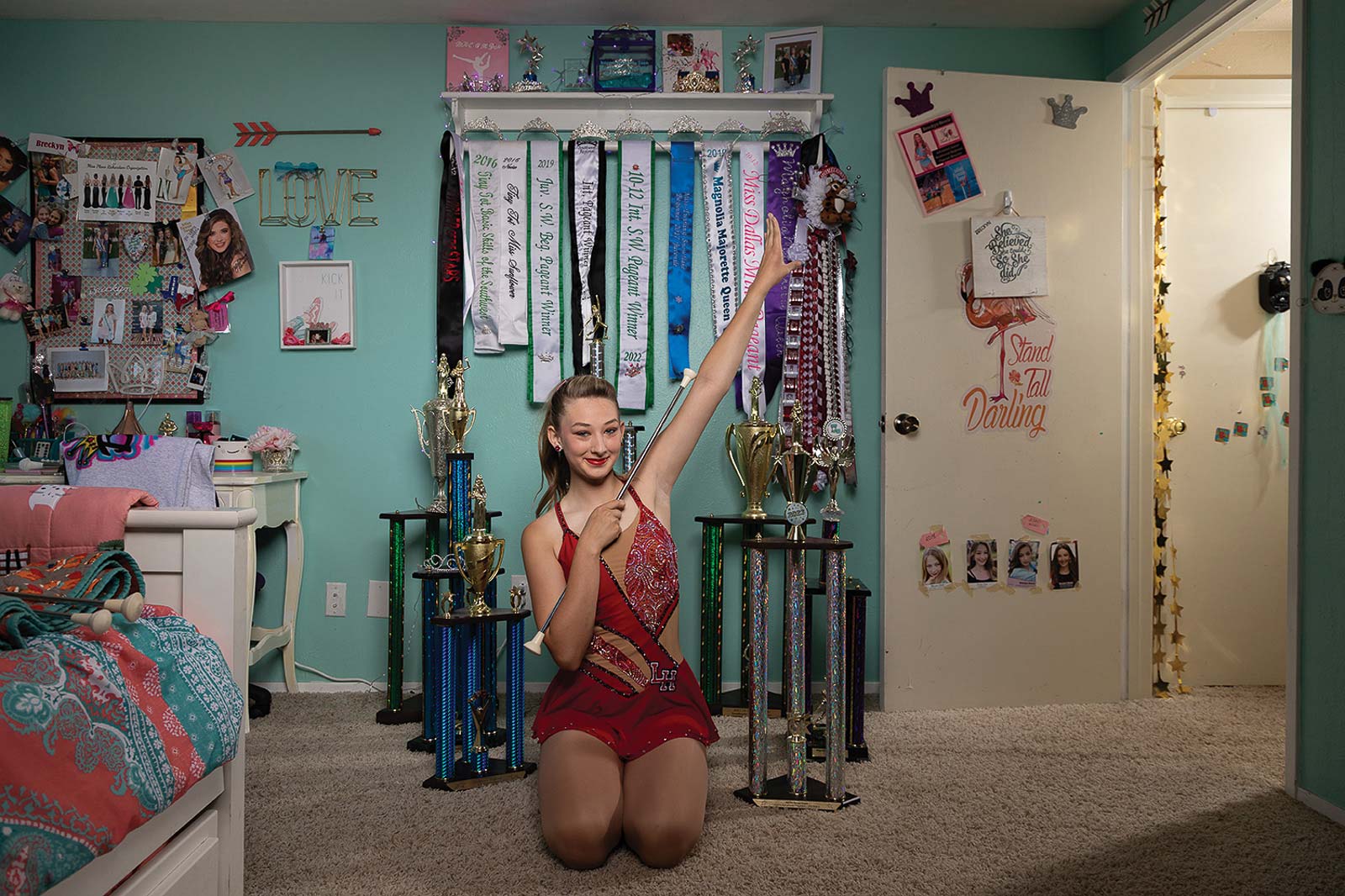 Breckyn Steele is the first baton twirler at LHHS in 25 years