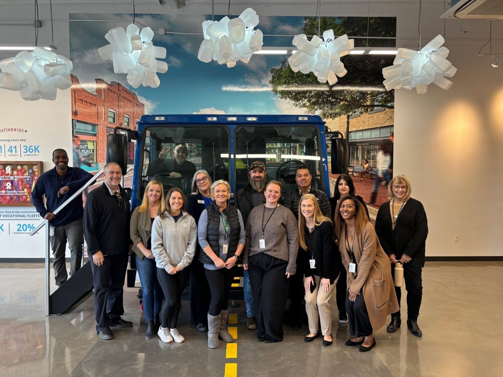 teachers at recycling plant