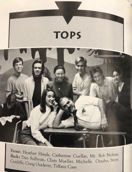 catherine cuellar yearbook photo with other studnents