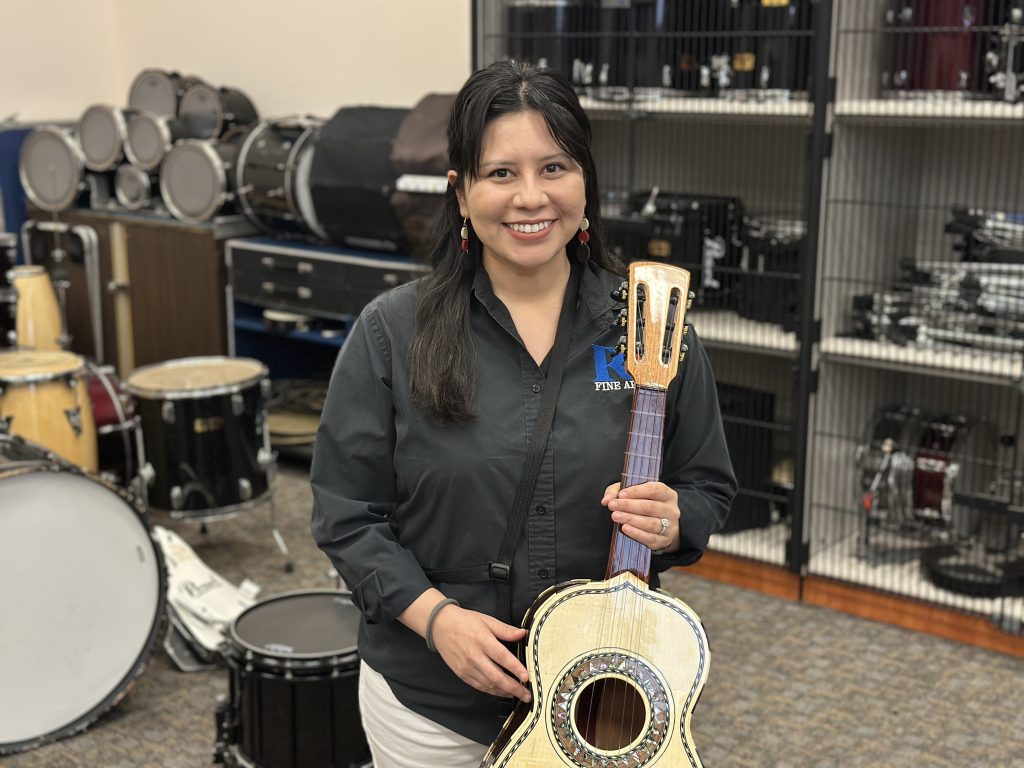 Lydia Villarreal with mariachi guitar