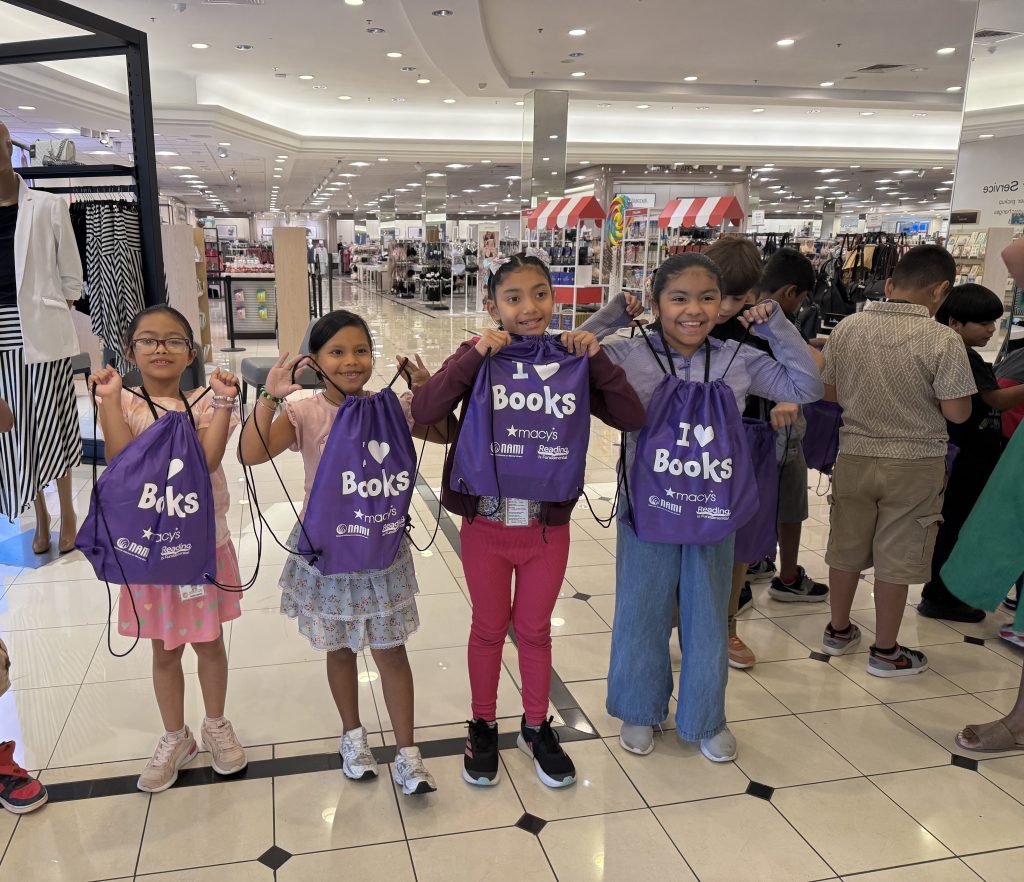 Students with book bags