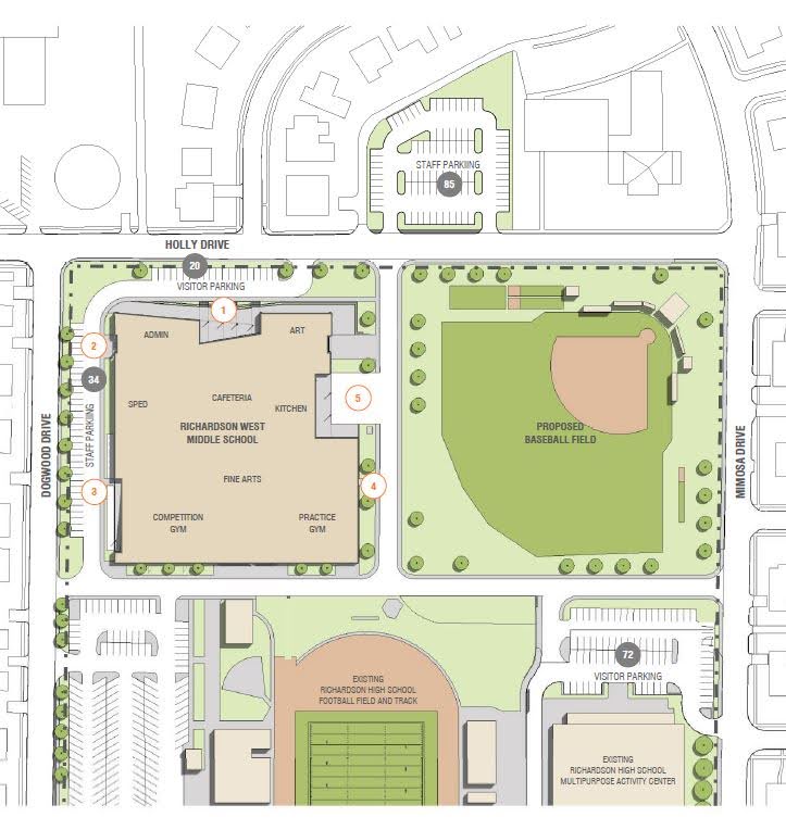 West JH Rebuild site map