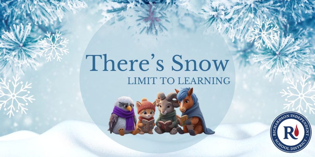 There's Snow Limit to Learning with baby eagle, wildcat, ram, and mustangs reading books