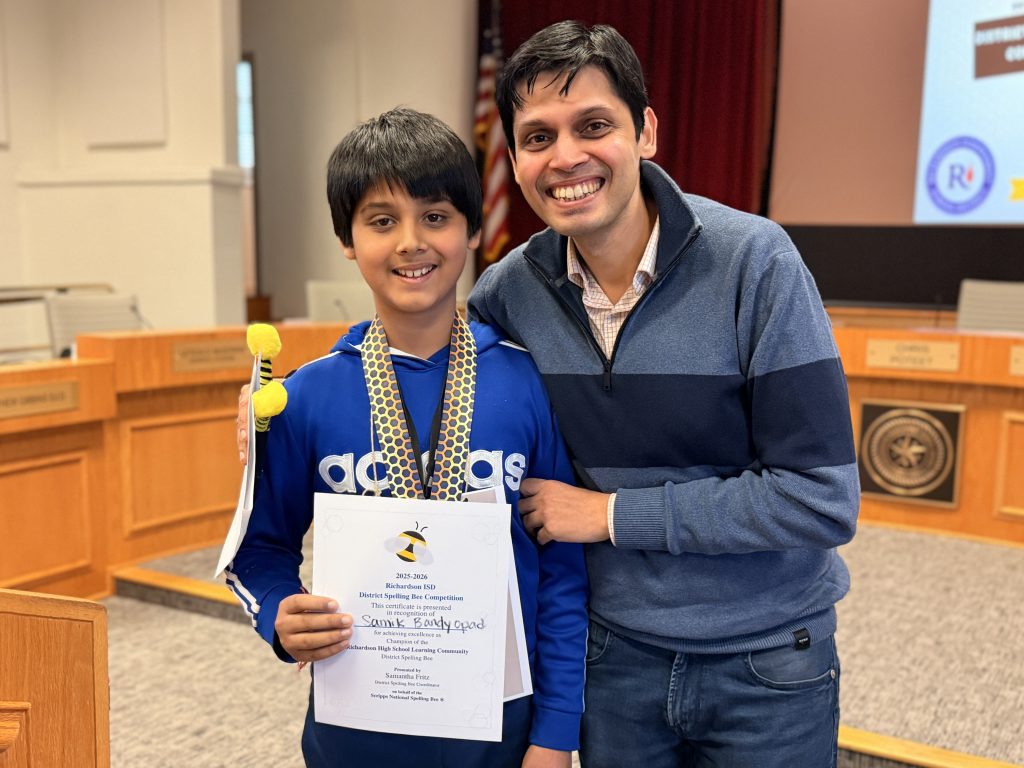 Samik B. – RLC MST Magnet Winner, with parent