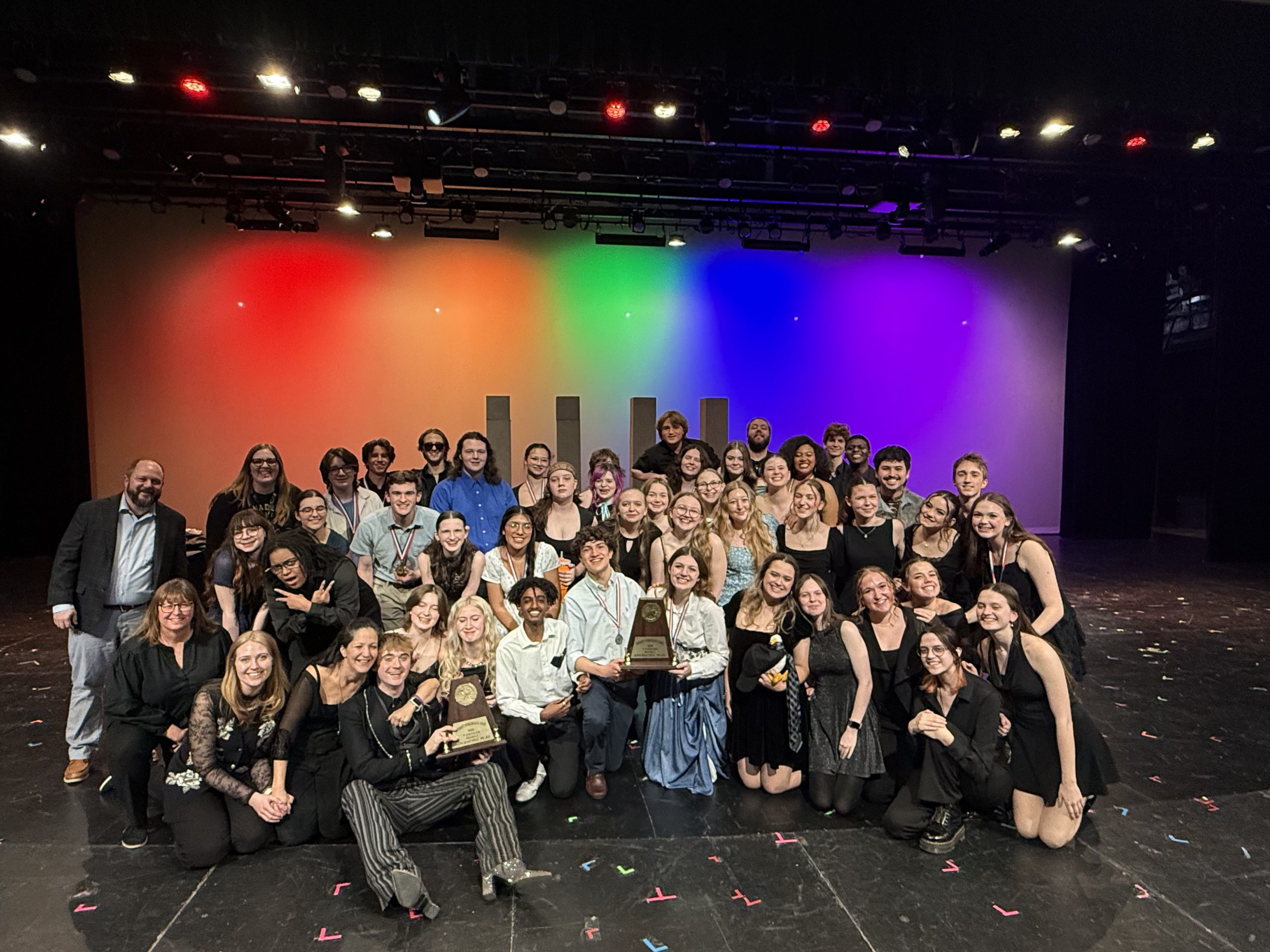 Pearce and Richardson High School Winners on stage