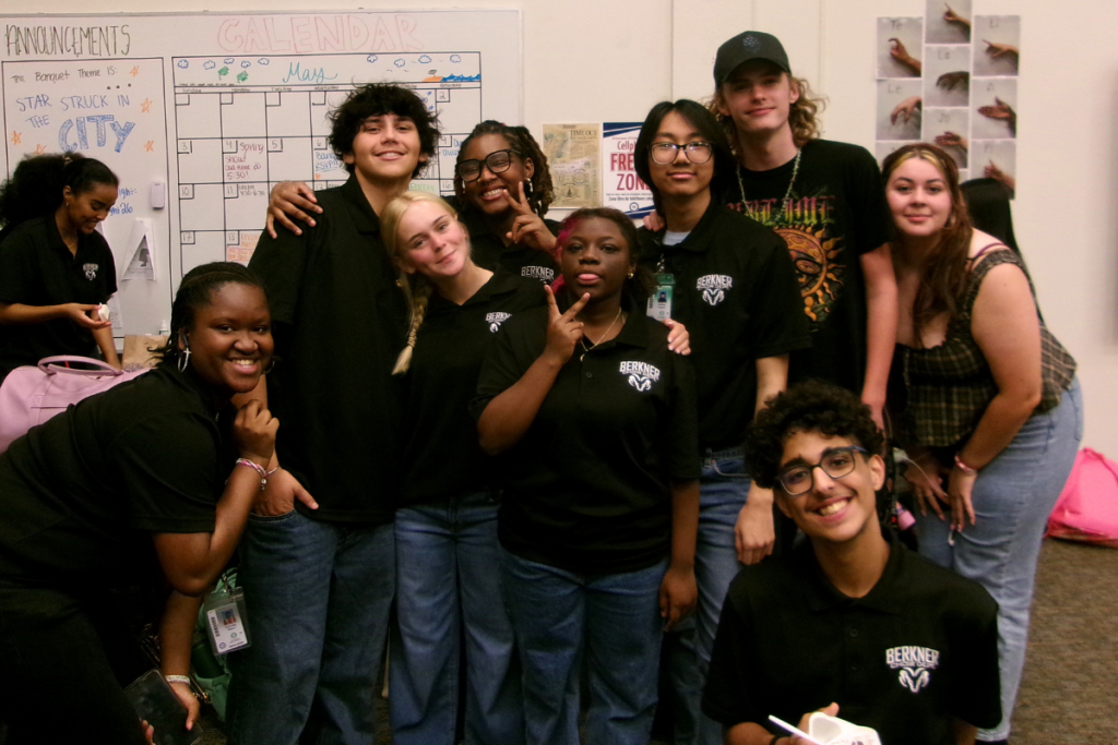 Isaiah with other classmates at berkner