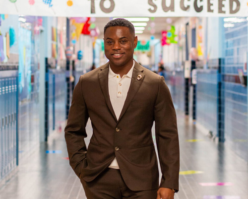 Read story about DeMarcus Goree-Watkins, principal at Forest Lane