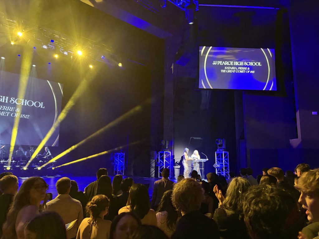 JJ pearce high school on big screen being announced for best musical