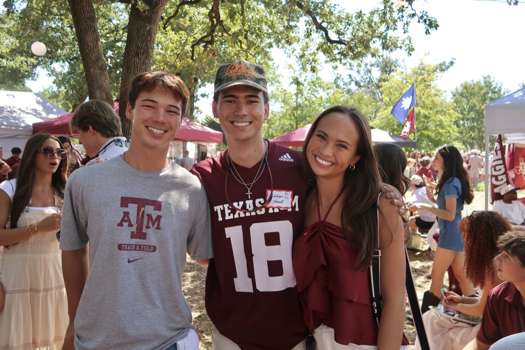 peri sith siblings wearing aggie gear