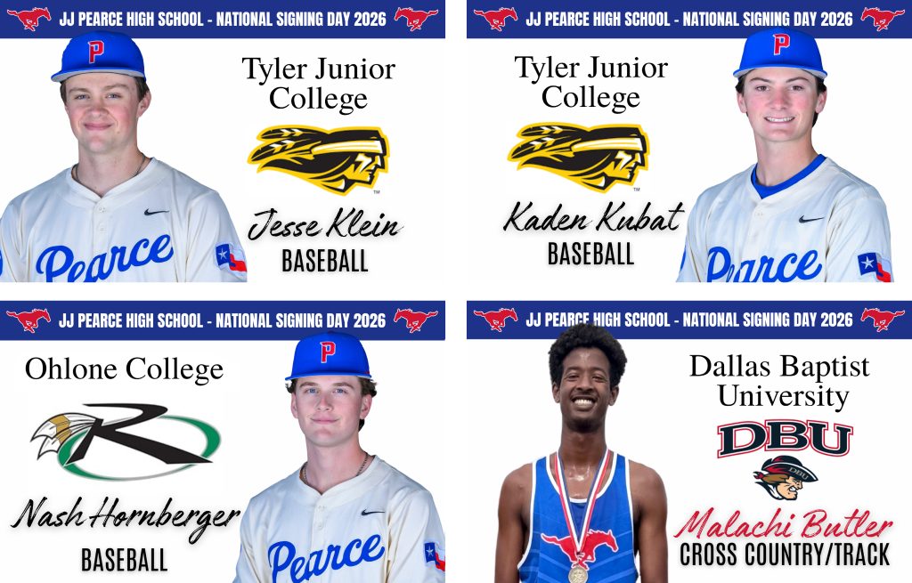 student in athletic gear with name of their college logo and name
