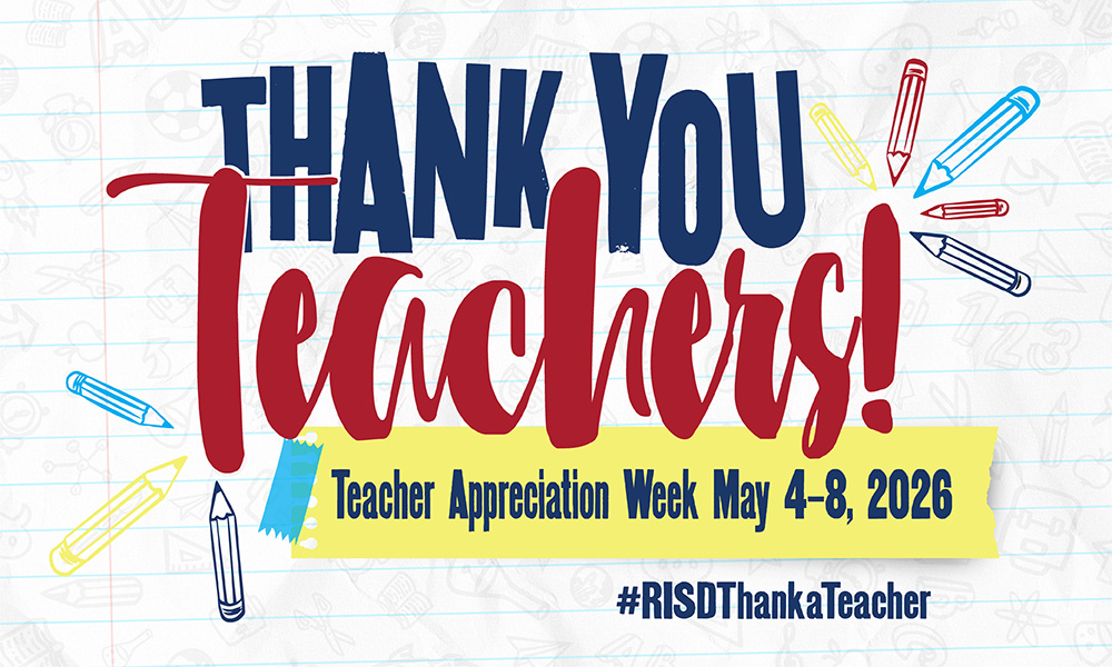 Thank you teachers, teacher appreciation week, May 4-8, 2026, #RISDthankateacher