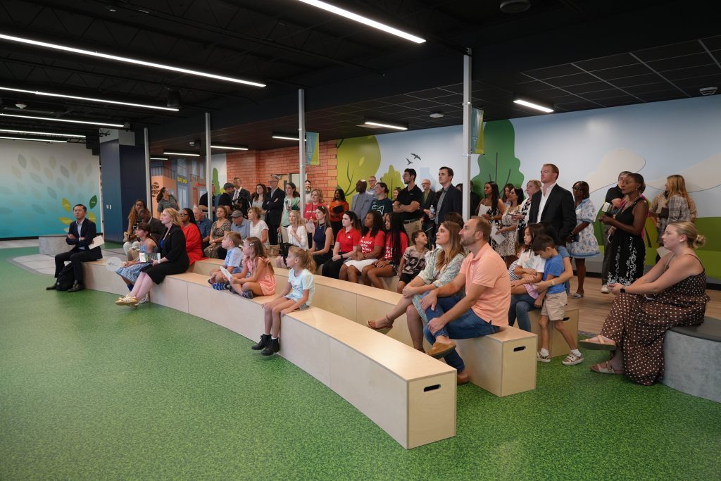 People sitting in the JA Amitheater