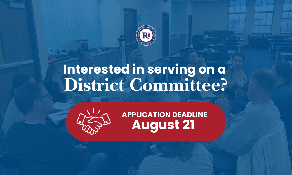 Interested in serving on a district committee? Application deadline: August 21