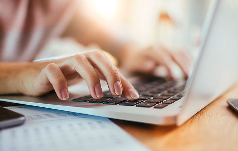 Person using laptop
